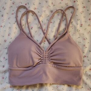 Lululemon Cross-strap Pink Sports Bra